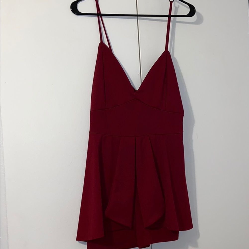 Burgundy romper size Large